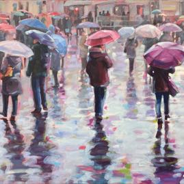 Umbrellas Parade 18x36