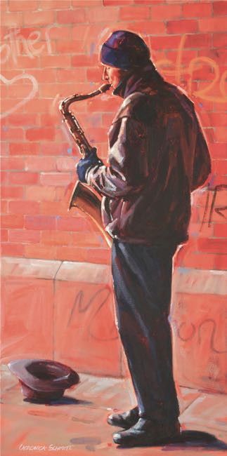 Street Saxophonist 30x15