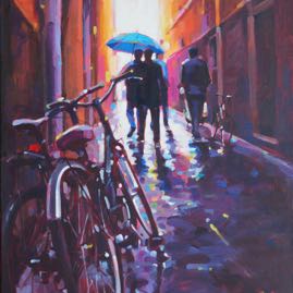 Blue Umbrella 30x20