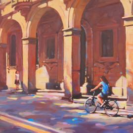 Alleyway of Arches 18x36